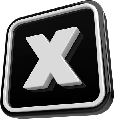 X Symbol 3D icon